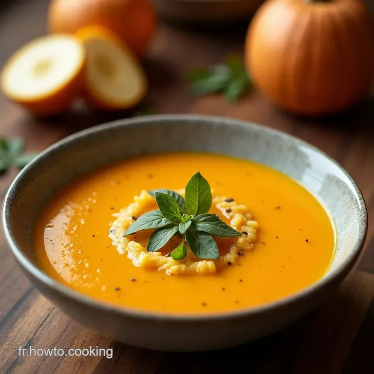 Velout&eacute; Douceur Soupe De Butternut Et Pomme De Terre presentation