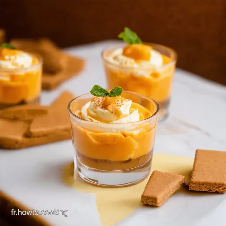 Verrines P&ecirc;che Mascarpone Et Sp&eacute;culoos Douceur D&eacute;t&eacute; presentation