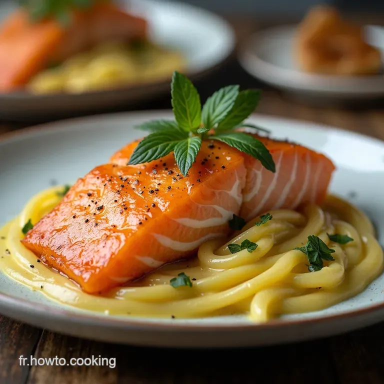 Volauvent au Saumon Fum&eacute; et &Eacute;pinards L&Eacute;l&eacute;gance Gourmande
