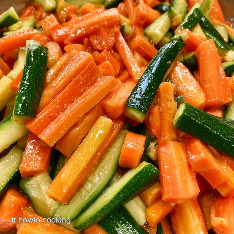 Wok Courgettes Carottes au Gingembre