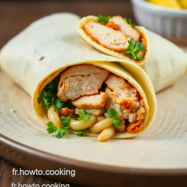 Wrap Poulet Croustillant &Agrave; La Fran&ccedil;aise presentation