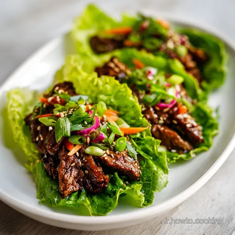 Wraps Laitue B&oelig;uf Grill&eacute; Rapides